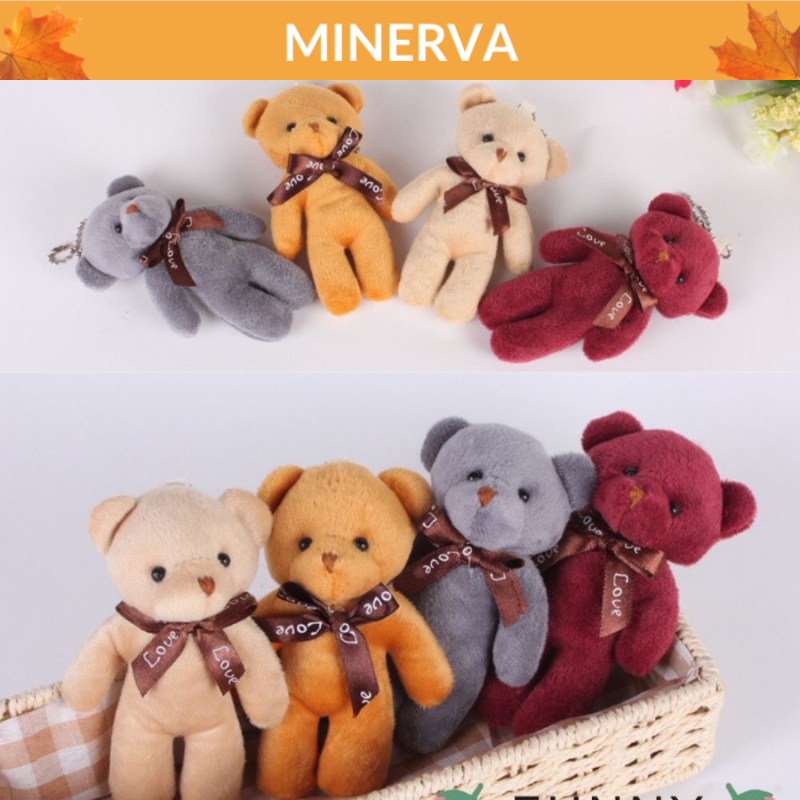 Móc khóa hình gấu Teddy bằng cotton