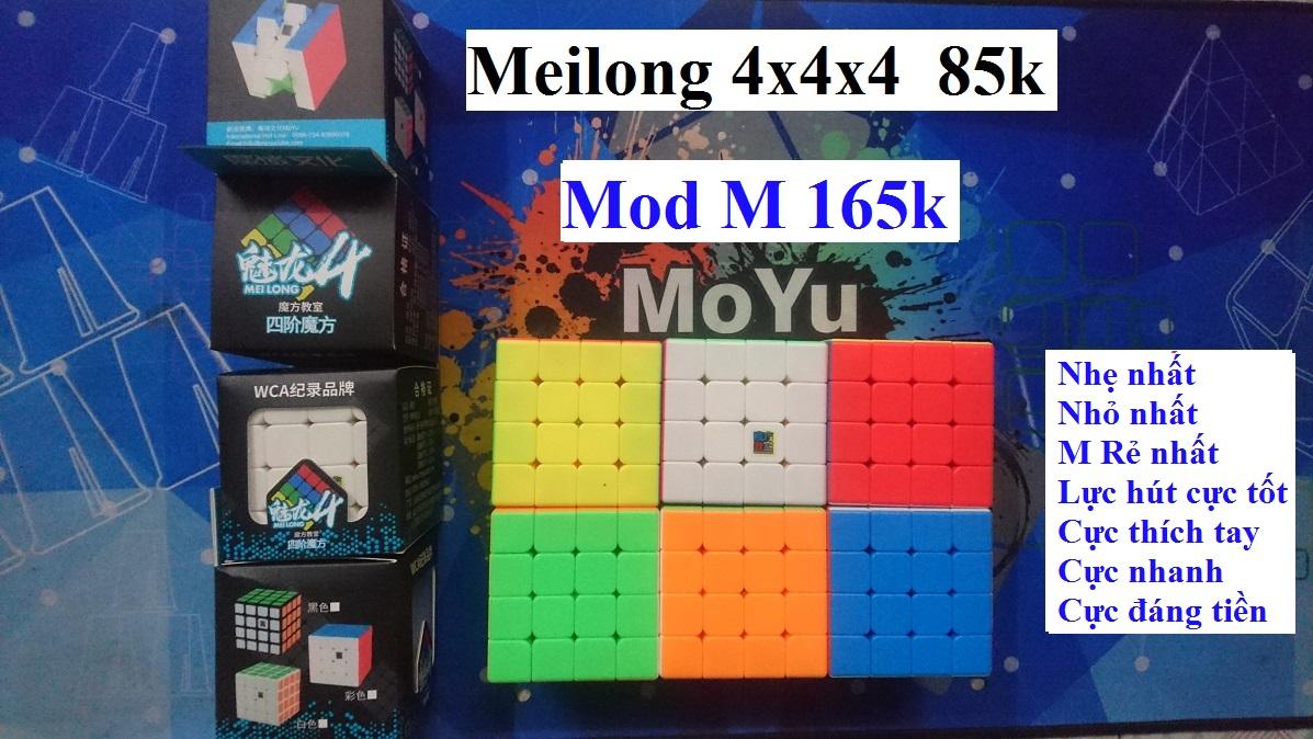 Rubik 4x4x4. Meilong Stickerless Thường/M