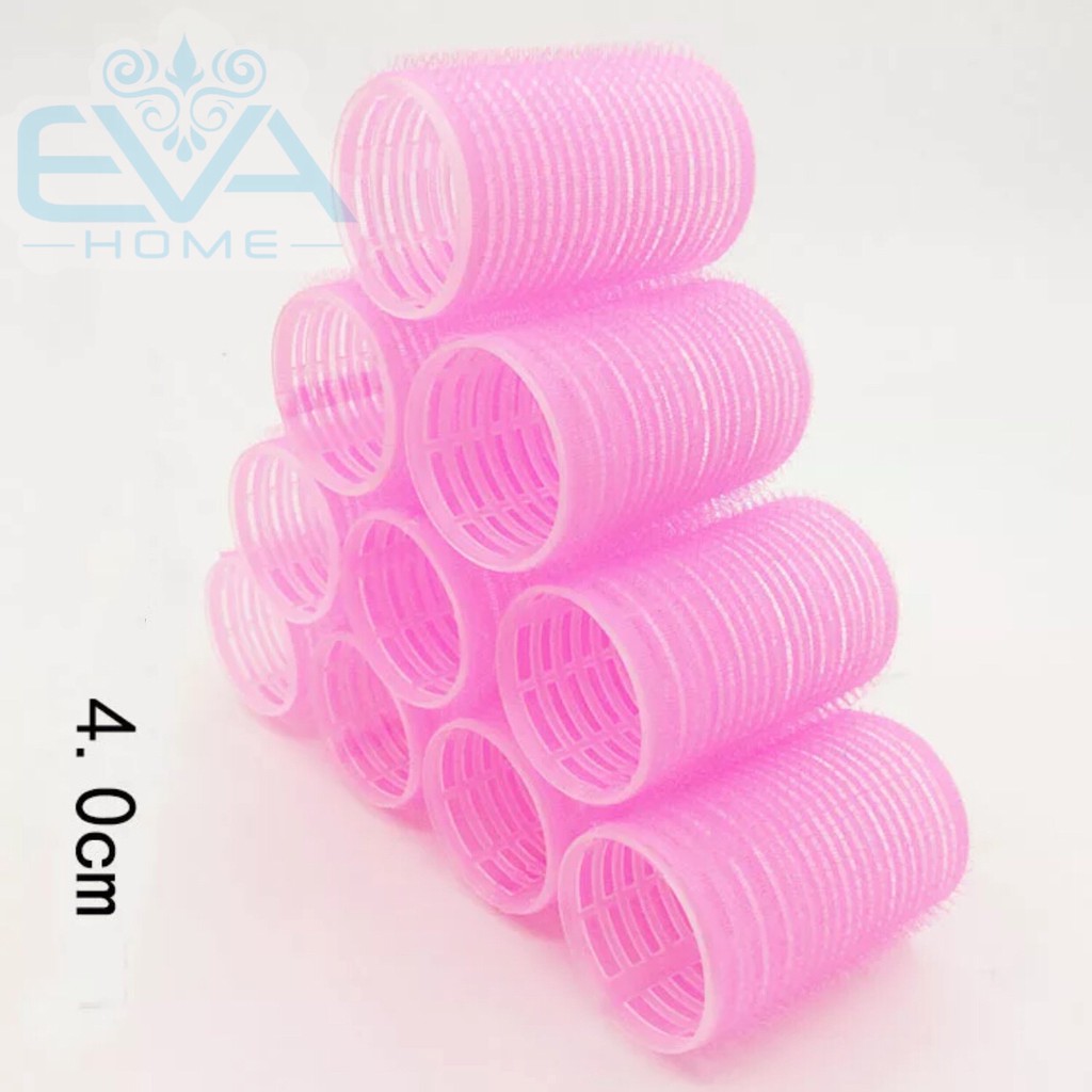 [HCM]Combo 4 Lô Cuốn Tóc Tạo Kiểu Tự Dính Tháo Rời Size Lớn 4.0 Cm