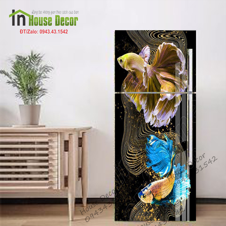 Decal Dán Tủ Lạnh Chống Thấm Nước Chất Liệu Decal Bóc Dán - Phù Hợp Mọi Loại Tủ - Decal dán tủ lạnh kệ tường tủ quần áo, decal dán, giấy dán, trang trí nội thất, giấy dán nội thất, trang trí nhà cửa