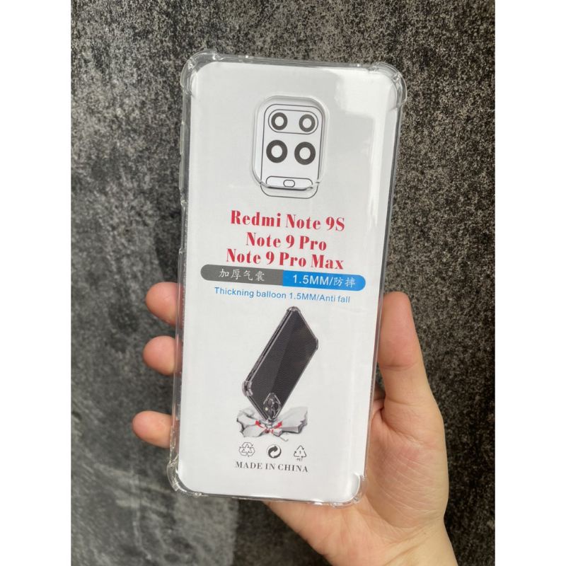 Ốp Lưng Xiaomi Redmi Note 9S/ Note 9 Pr/ Note 9 Pro Max Dẻo Trong Suốt Chống Sốc
