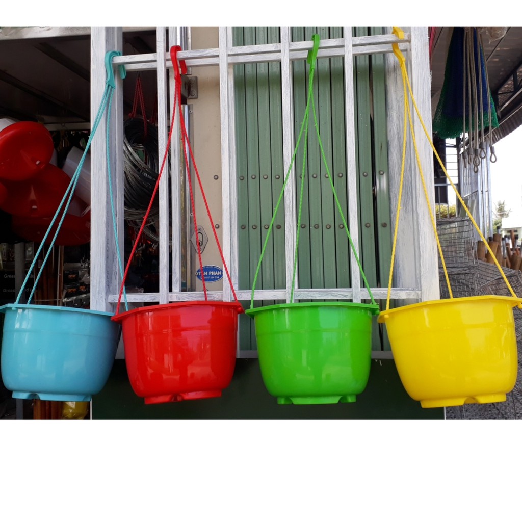 Chậu treo trồng hoa rau cây kiểng 21cm