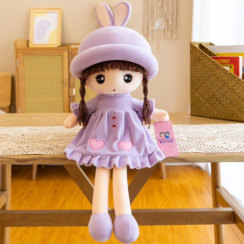 Búp bê nhồi bông váy nhung tim cao cấp kích thước 45cm và 60cm