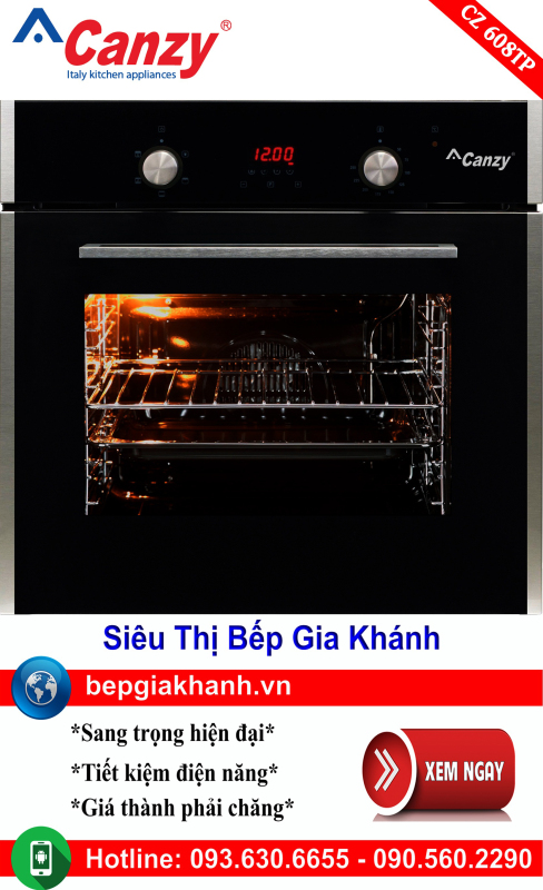 Bảng giá Lò nướng lắp âm tủ cao cấp Canzy CZ 608TP, lò nướng, lò nướng điện, lò nướng điện đa năng, lò nướng mini, lò nướng bánh, lò nướng lock and lock, lo nuong, lo nuong dien da nang Điện máy Pico