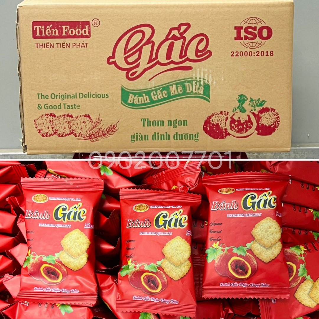 1Kg Bánh Quy Gấc Tiến Food -đồ ăn vặt-tết -bánh mứt tết