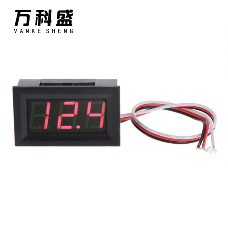 Tester dc 0-30v red/blue/green 0.36 inch 3 wire mini dc display digital voltmeter