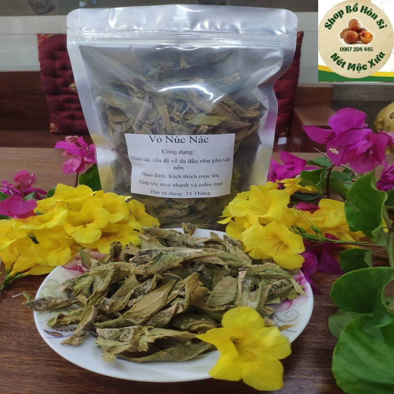 Vỏ núc nác gội đầu