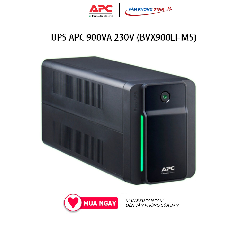 Ups apc 900va 230v kết nối đầu ra 2 universal + 1 iec