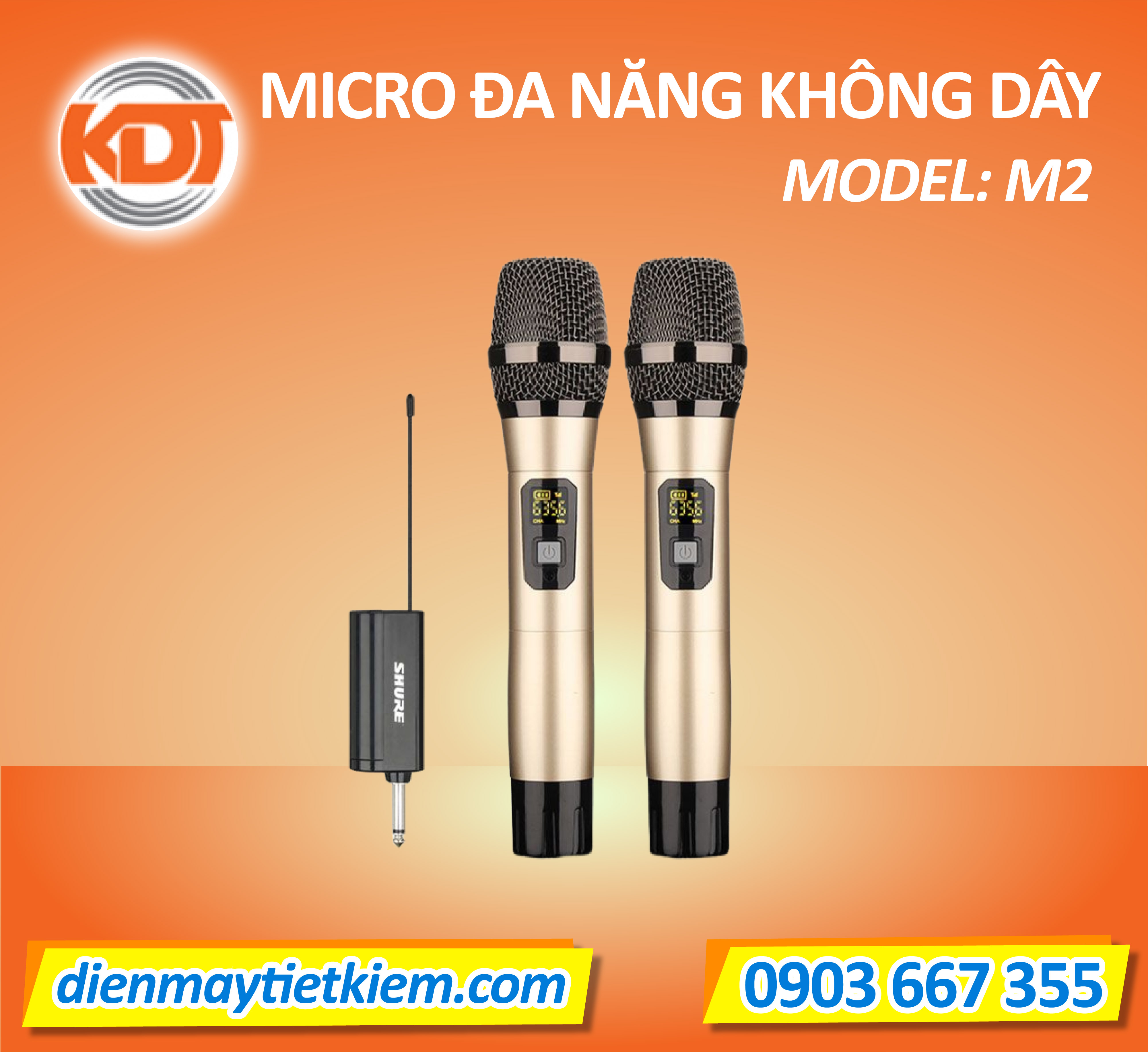 Bộ Micro không dây karaoke DOJIKAR M2