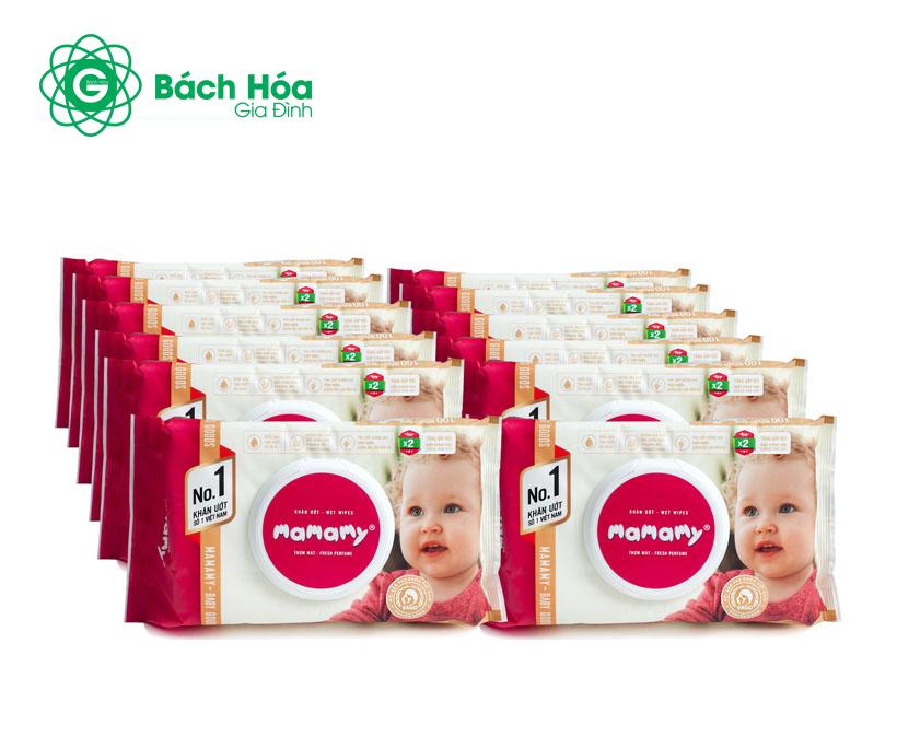 COMBO 10 GÓI Khăn Ướt Mamamy 100 Tờ CÓ MÙI