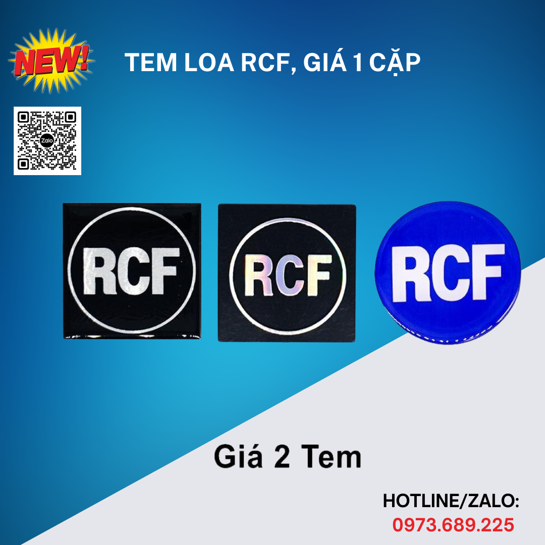 Tem Loa RCF, giá 1 cặp, Kích thước 5x5cm