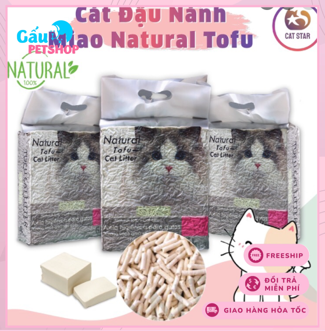 Cát vệ sinh cho mèo đậu nành MIAO NATURAL TOFU 6L an toàn cho thú cưng