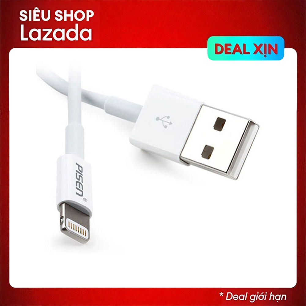 Cáp sạc Pisen dành cho iPhone 7 / iPhone 7s (Trắng)