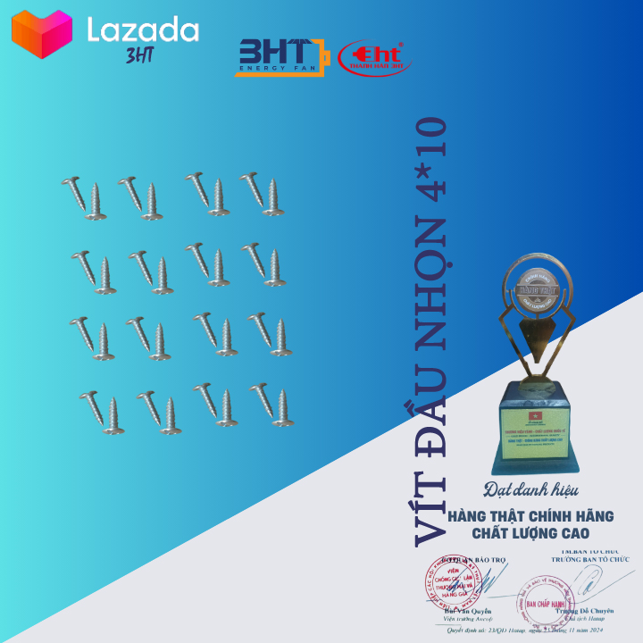 VÍT BẮT NHỰA + GỖ 4*10 (ĐÓNG GÓI 100G)