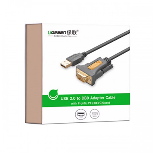 Cáp Usb 2.0 To Com Rs232 Ugreen 20222 Dài 2M