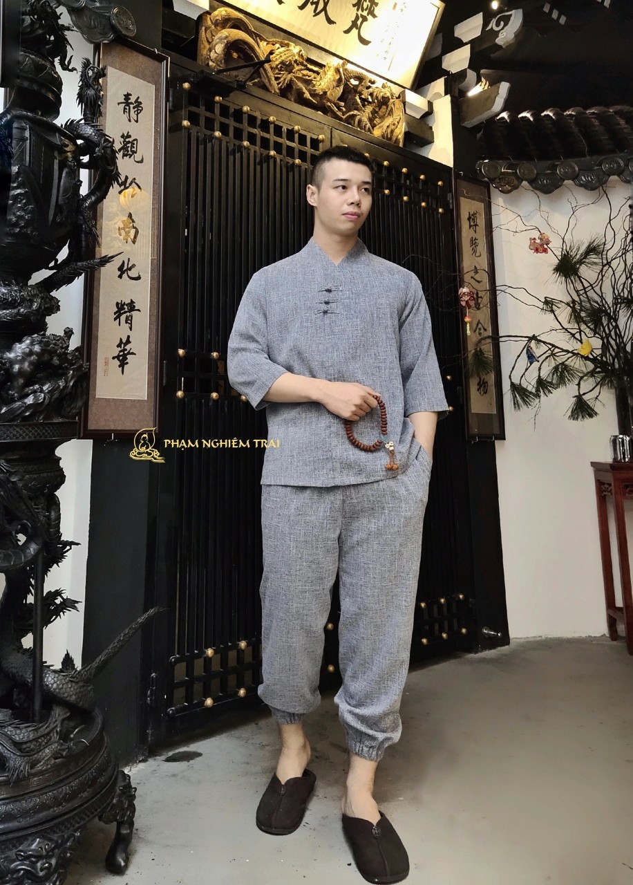 [HCM]SET ĐỒ LAM ĐI CHÙA CAO CẤP CHO NAM