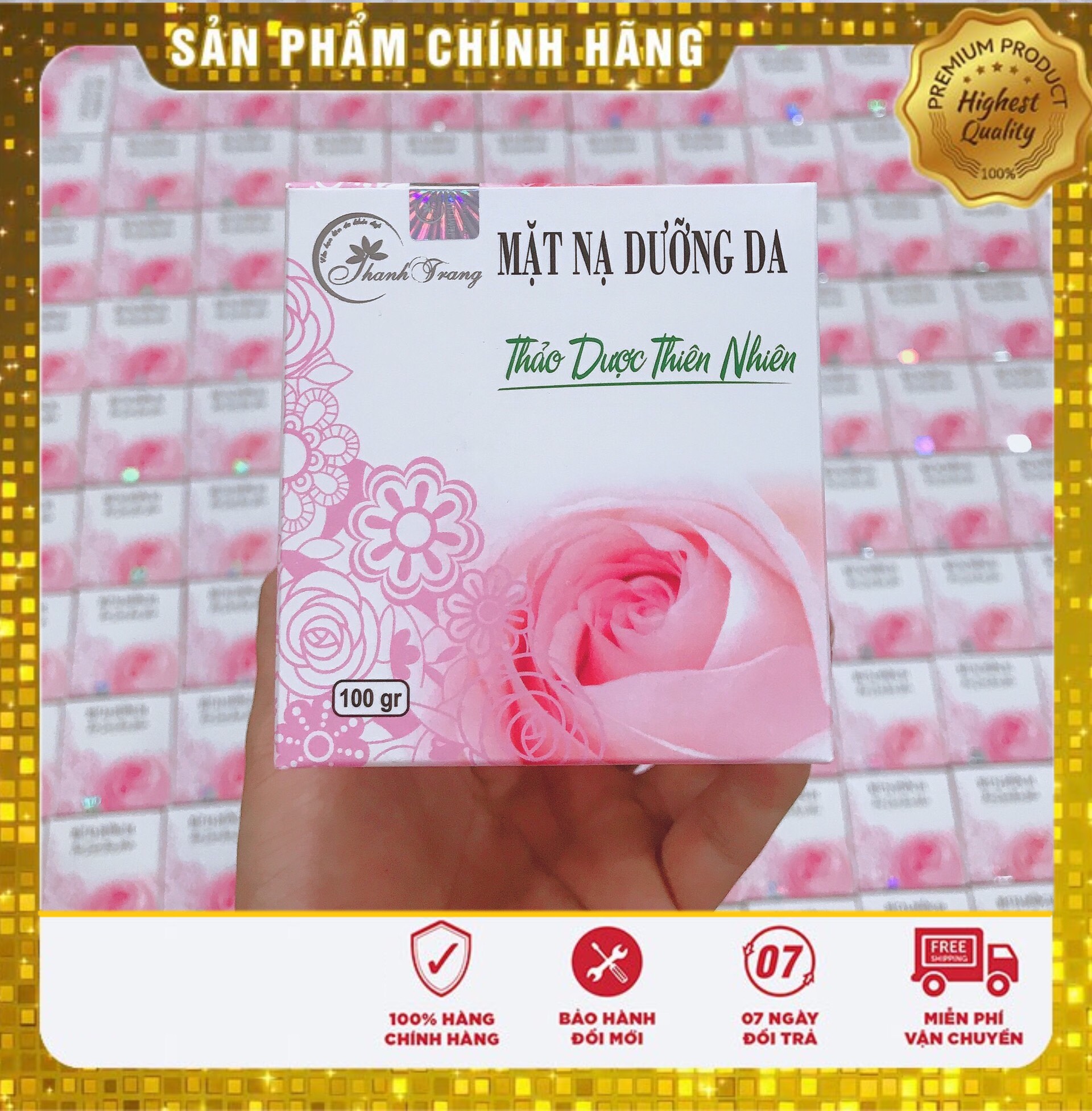 Mặt nạ Hoa Hồng dưỡng trắng mịn da Thanh Trang