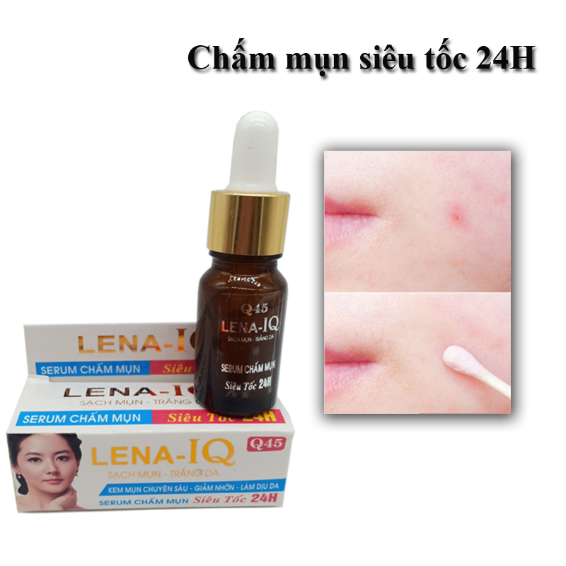 Serum chấm mụn siêu tốc 24H Q45 LENA-IQ xóa thâm mờ sẹo sạch mụn trắng da 10g - Helena Cosmetics