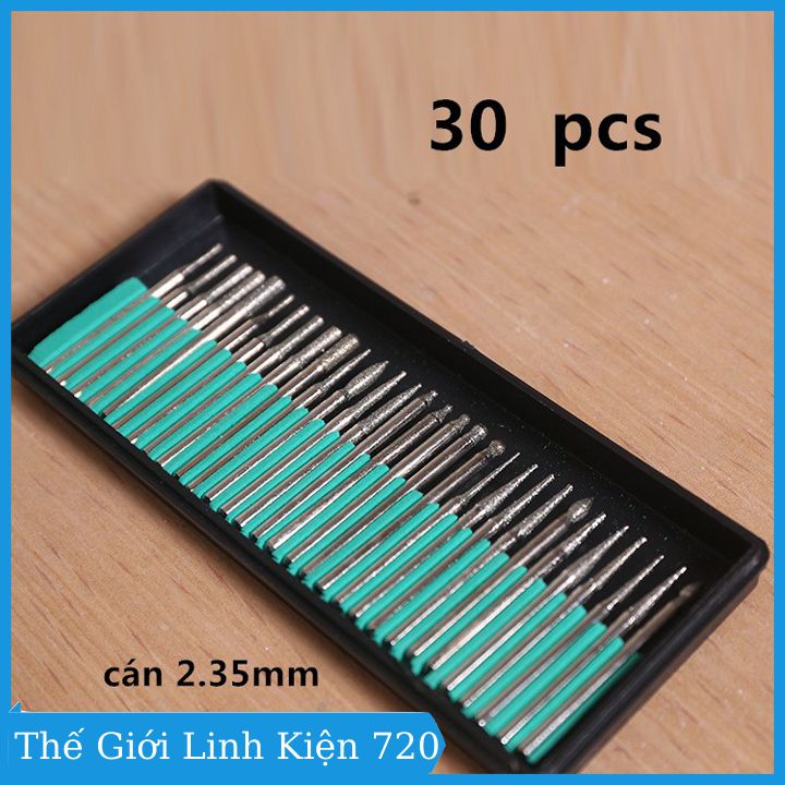 Bộ 30 mũi mài kim cương siêu cứng