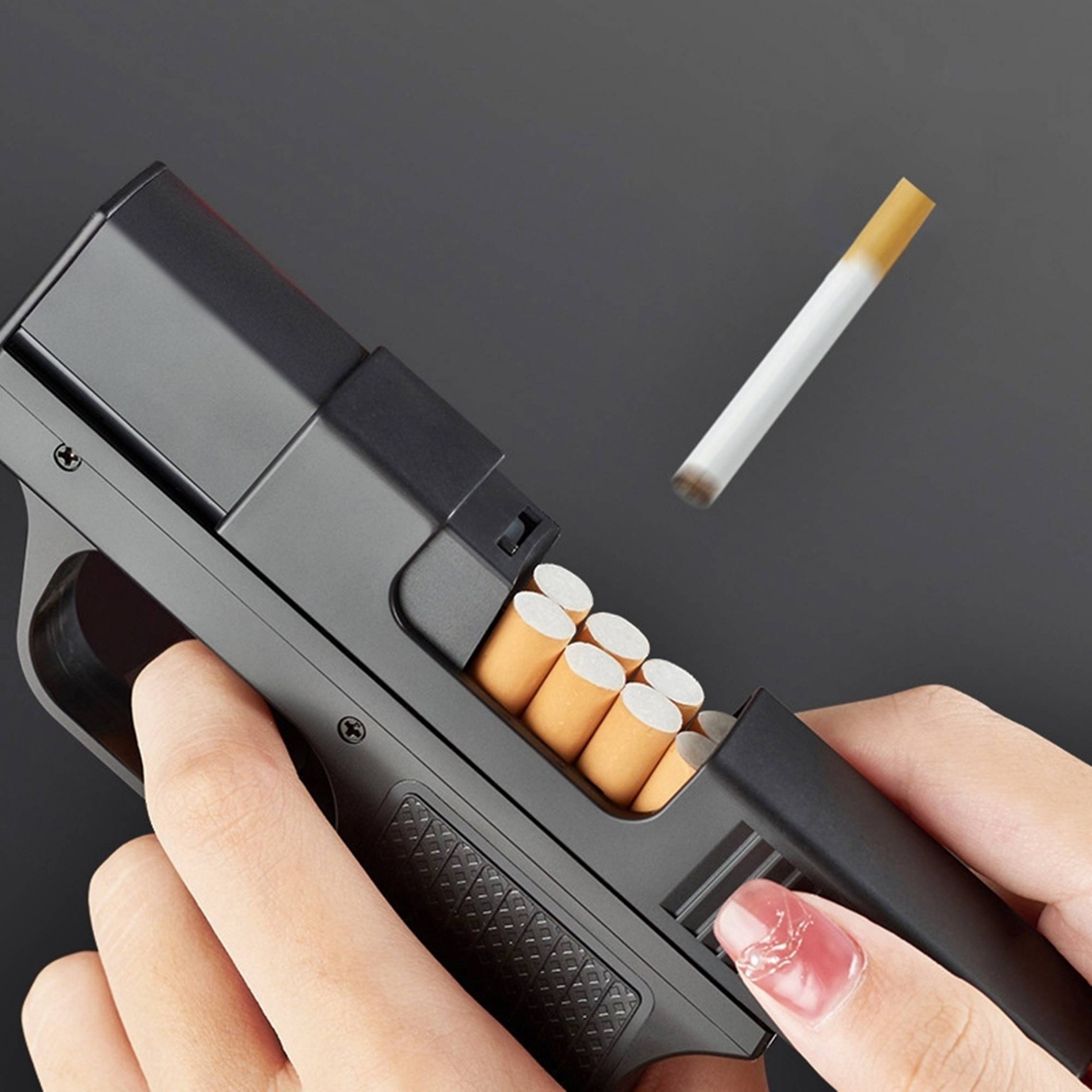(SỐC) HỘP QUẸT BẬT LỬA KHÈ HỘP THUÔC FOCUS TS028 2IN1 (ĐỂ ĐƯỢC 10 ĐIẾU THUÔC)