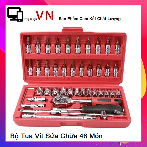 Bộ dụng cụ mở bu lông ốc vít 40 chi tiết - Bộ Đồ Nghề Sửa Chữa 40 món AIWA / Dụng Cụ Sửa Chữa Ô Tô Và Xe Máy Gồm 39 Dụng Cụ Và 1 Hộp Đựng Tiện Lợi