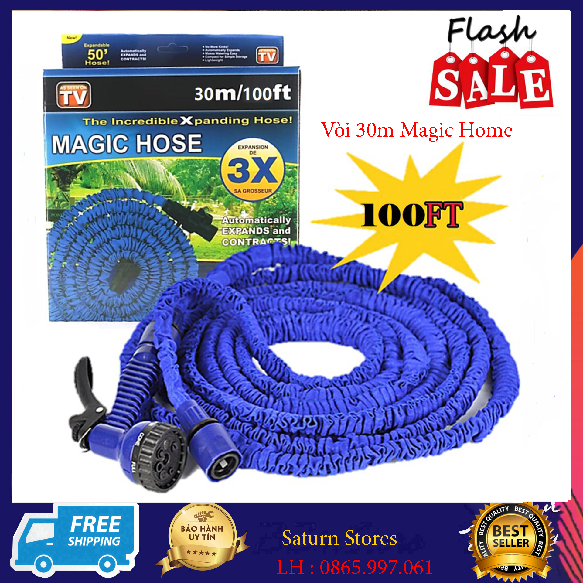 Bộ dây tưới nước giãn nỡ,Vòi Xịt Rửa Thông Minh Giãn Nở tối đa 30m khi có lực nước mạnh vòi Xịt Tăng Áp Bộ vòi rửa xe tưới cây giãn nở Rửa Xe Xịt Rửa Sân Vườn Vòi xịt với 7 chế độ ống nước co dãn đa năng 30m Laz Police