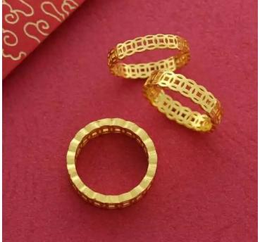Nhẫn Xi Vàng 18K Kim Tiền Hàng Thái ( Đủ size )