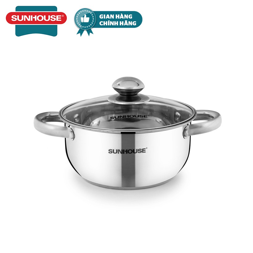 NồI Inox 3 Đáy Sunhouse Sh22120 (Dùng Được Mọi Loại Bếp)