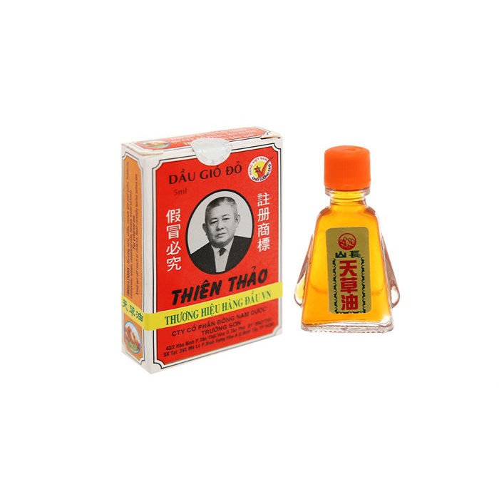 Dầu Gió Đỏ Thiên Thảo Trường Sơn Chai 5Ml (12 Chai X 5Ml)