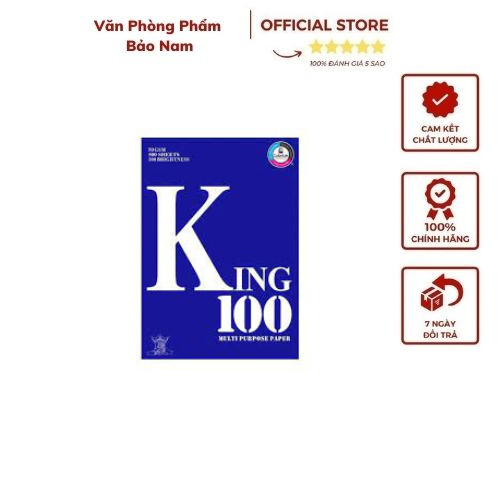 Giấy in King 100 khổ giấy A4 định lượng 70gsm