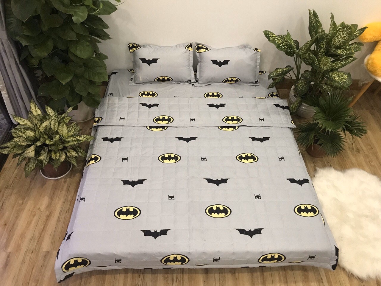 Set  3 Món Ga Gối Và 2 Áo Gối Cotton Poly