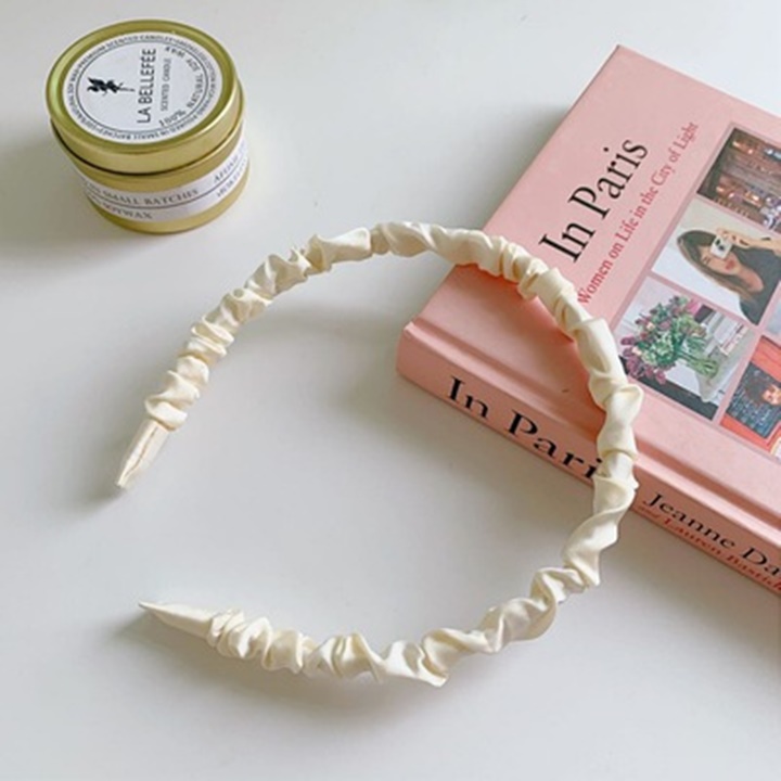 Băng Đô Cài Tóc Vải Vải Satin Bóng Kiểu Dáng Nhún Bèo Nhiều Mẫu Xinh Xắn PKT00201 - Vani Store