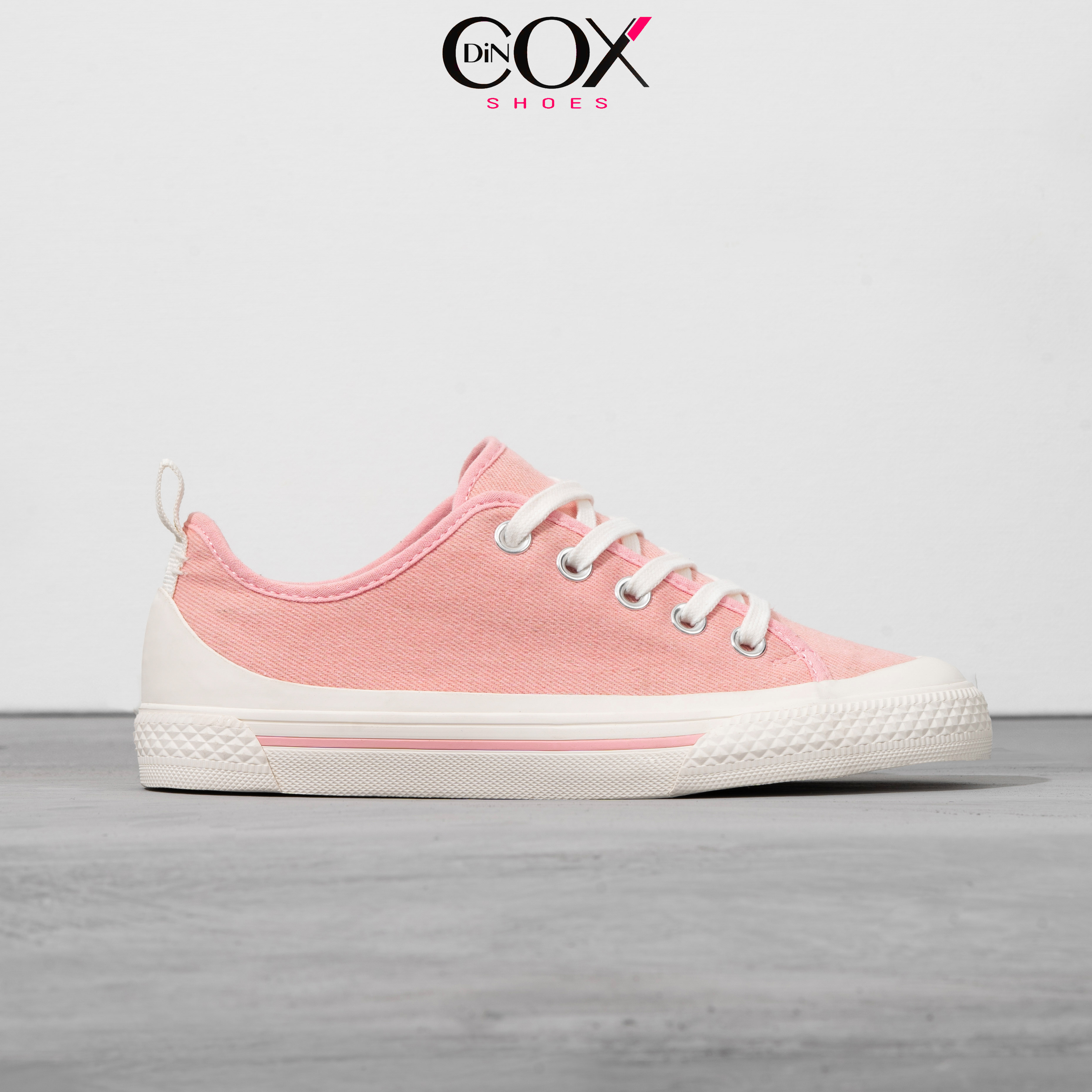 Giày Sneaker Vải Canvas Nữ DINCOX C20 Pink Đơn Giản Sang Trọng Chính Hãng
