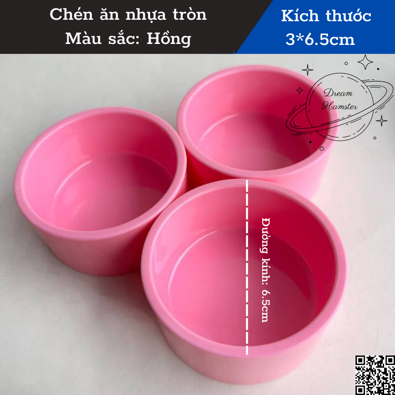 Chén ăn nhựa tròn nhỏ cho hamster