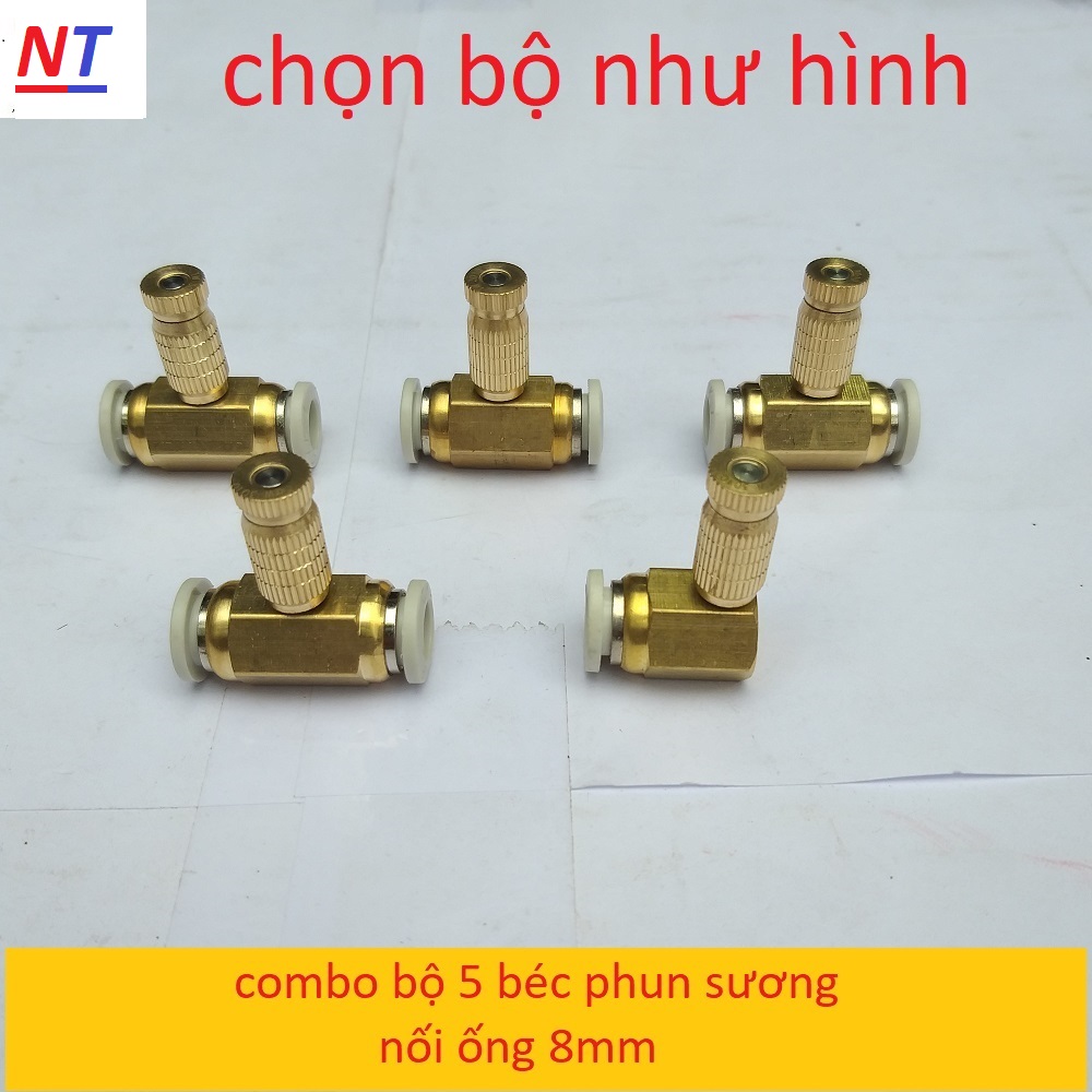 Bộ 5 đế đồng + béc phun sương làm mát