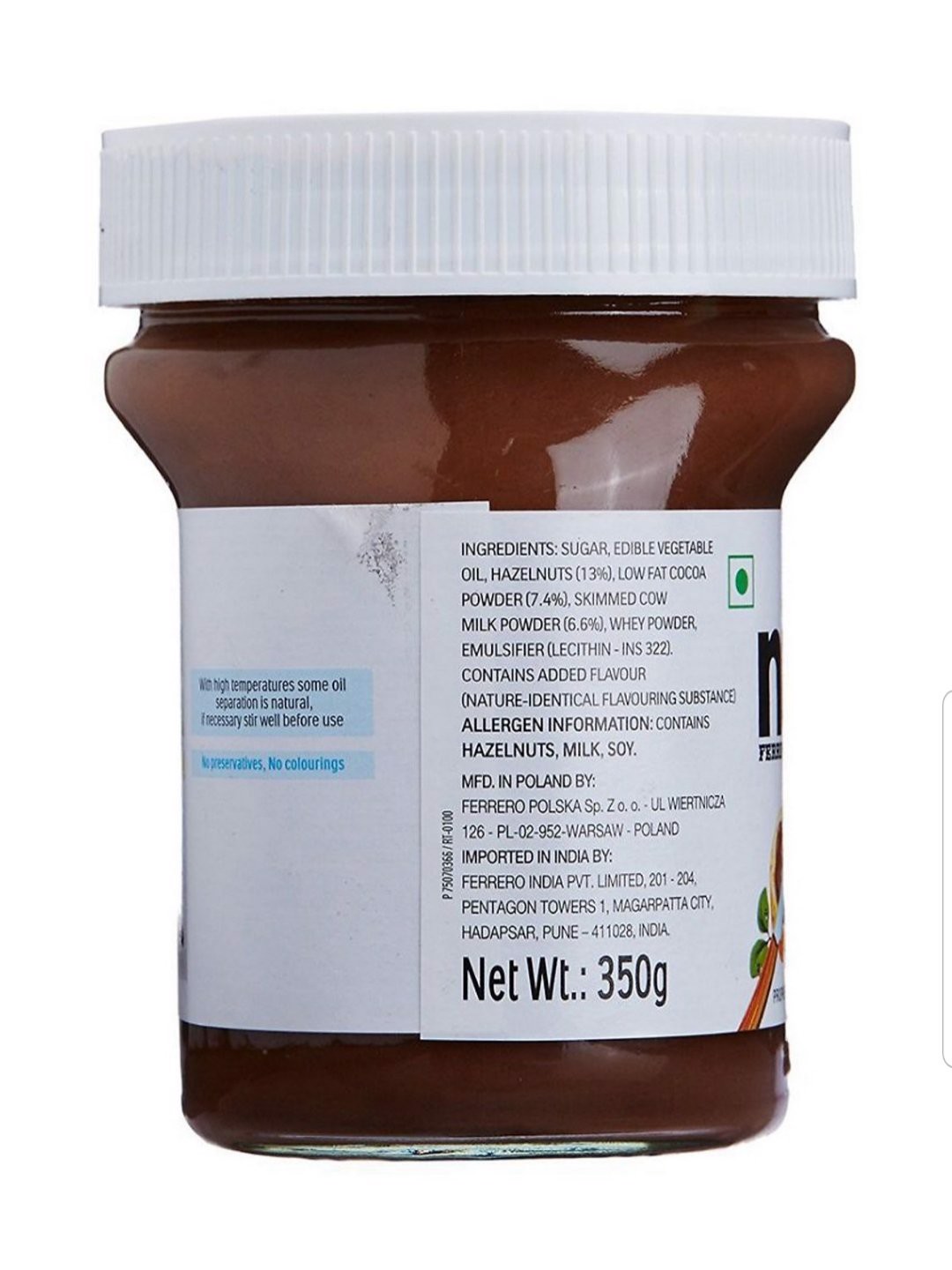 Mứt sôcôla kem hạt dẻ Nutella - Hủ thủy tinh 350gr