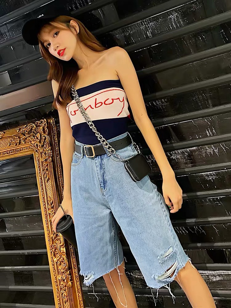[HCM]Quần jean ngố / lửng BIG SIZE lưng cao phom RỘNG kiểu rách loang đẹp thời trang hot trend 3251 - MoliJeans
