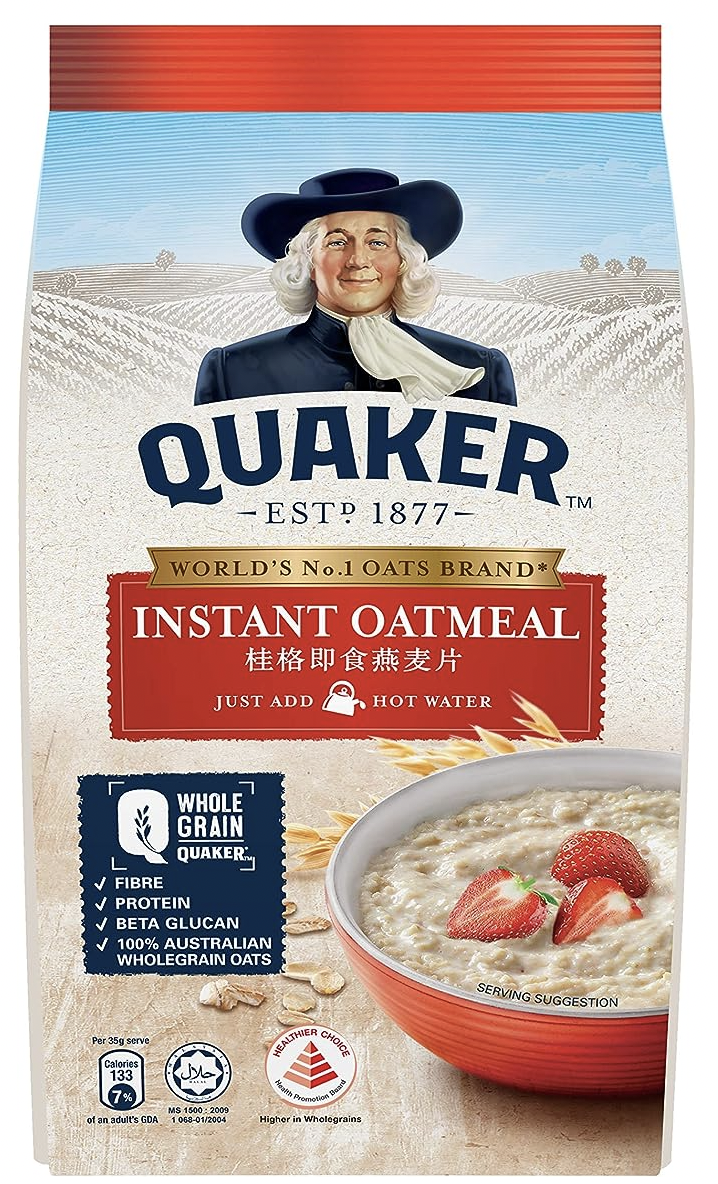 Bột Yến Mạch Quaker 100% Nguyên Cám  - Ăn liền