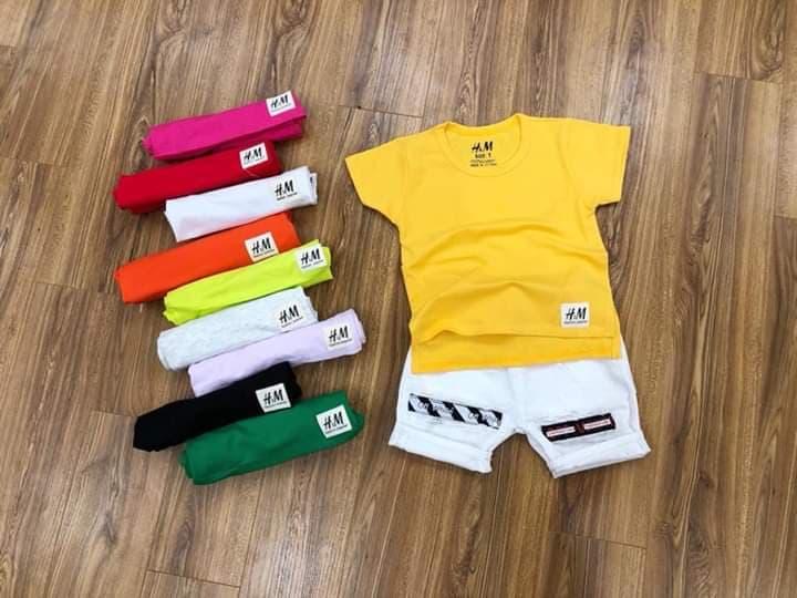 áo thun cotton ngắn tay bé trai bé gái