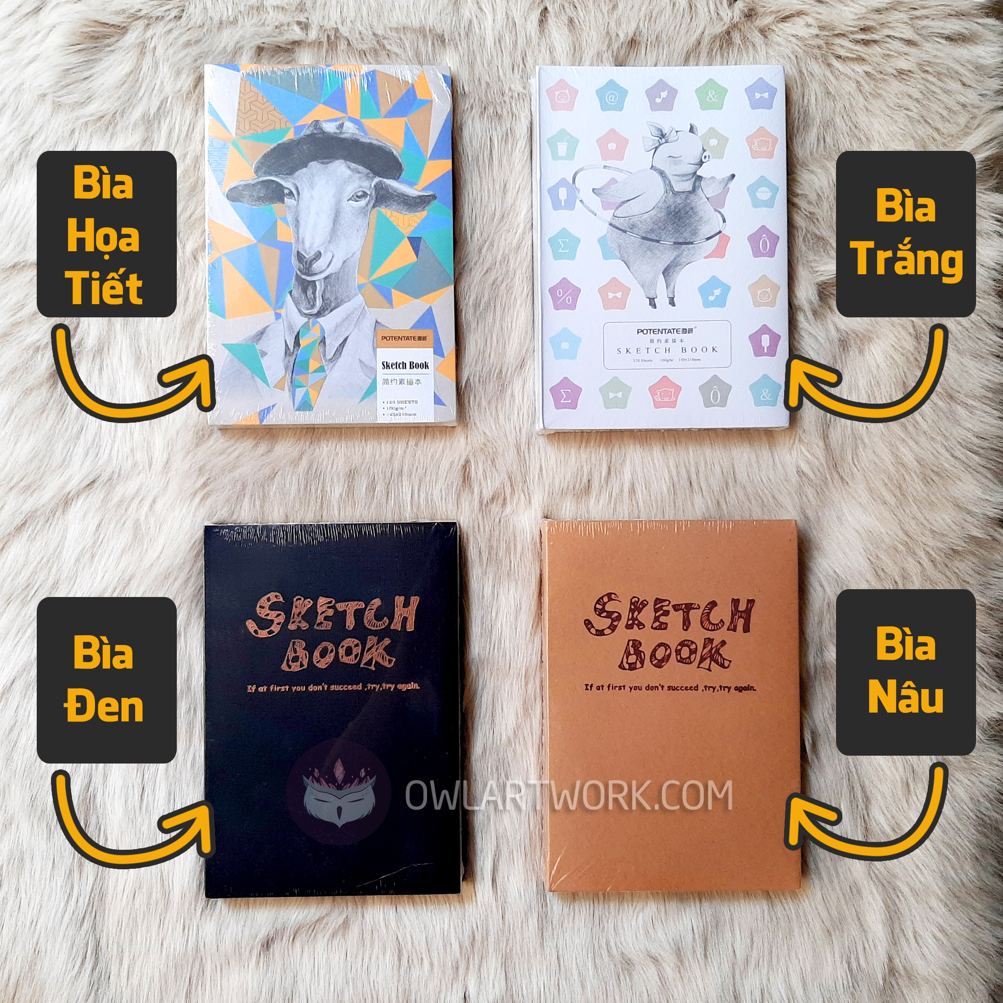 Sổ Vẽ Phác Thảo Potentate A4 100gsm – Sketchbook