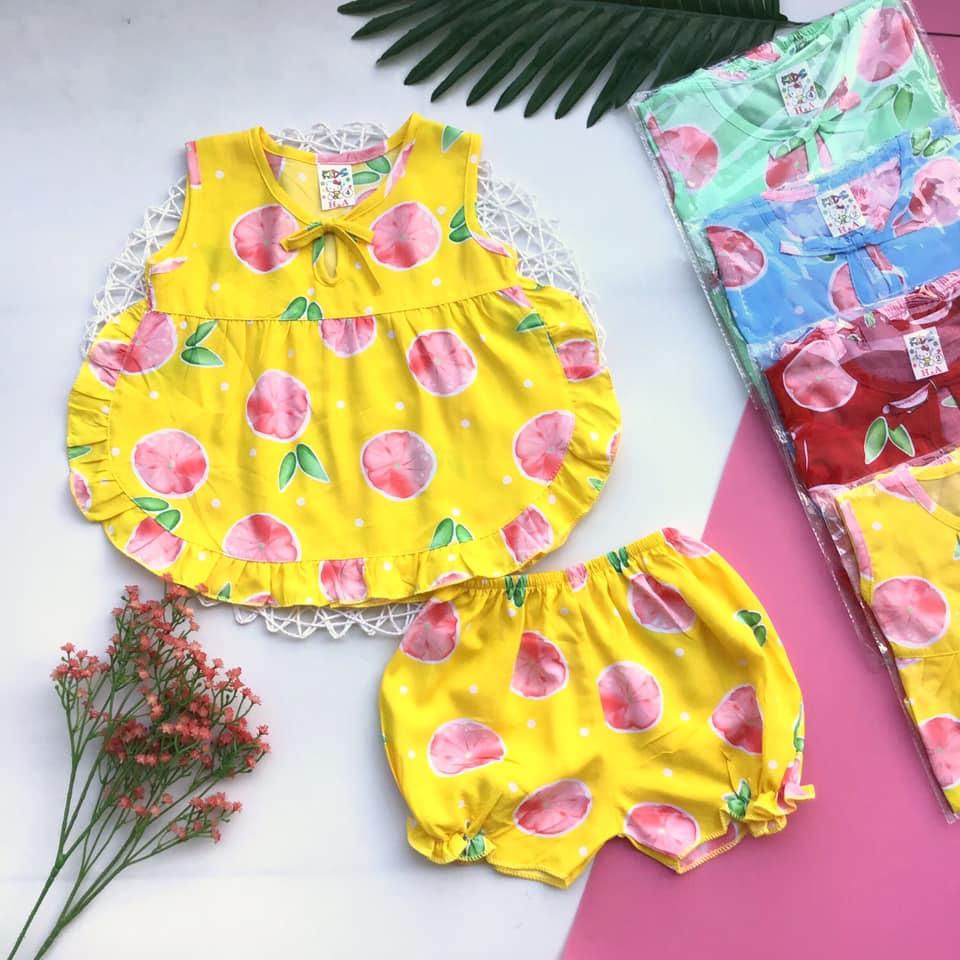 Combo 4 bộ đồ tôn (tole - lanh) cho bé gái cực xinh (4-9kg) (Giao mẫu ngẫu nhiên)