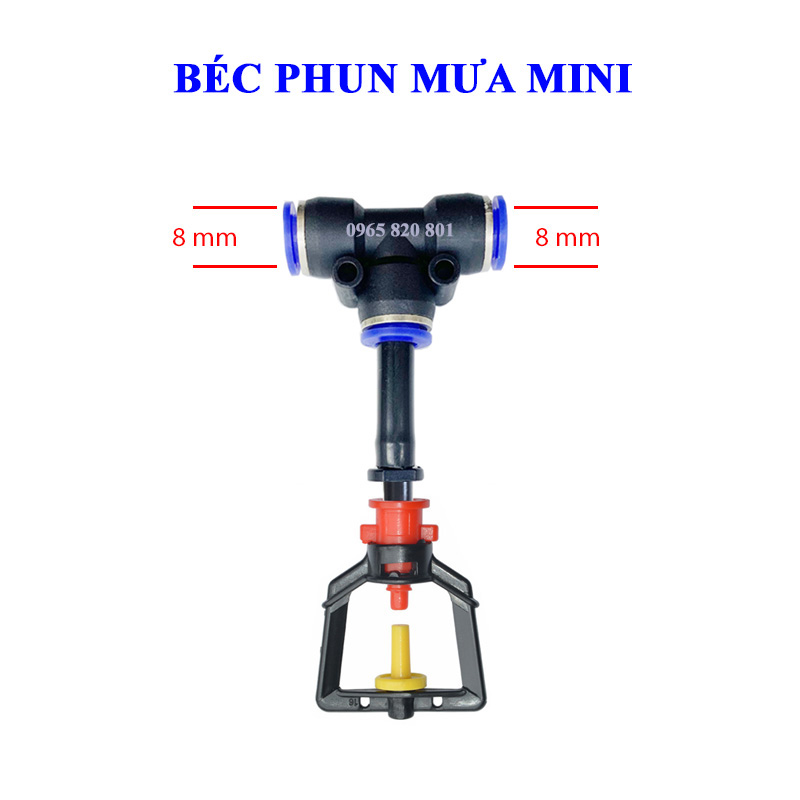 Béc xòe phun mưa mini kèm t 8,10,12mm