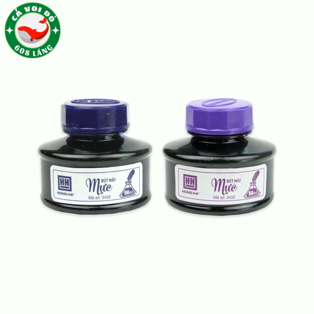 Mực bút máy Hồng Hà (3432) Xanh đen/Tím đậm