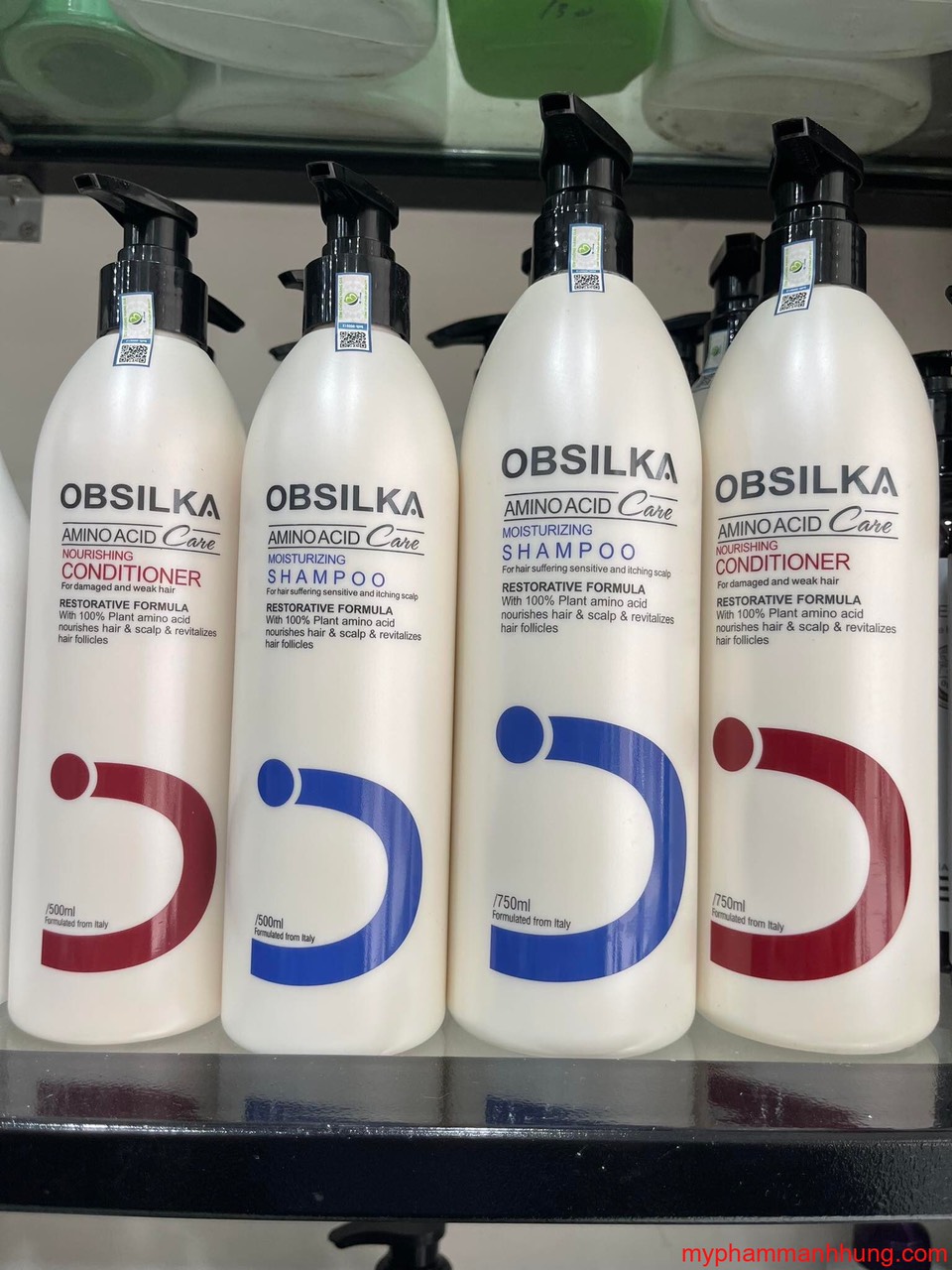 [ OBSILKA Chính Hãng ] Bộ Dầu Gội Xả OBSILKA Siêu Dưỡng Chất 750ml