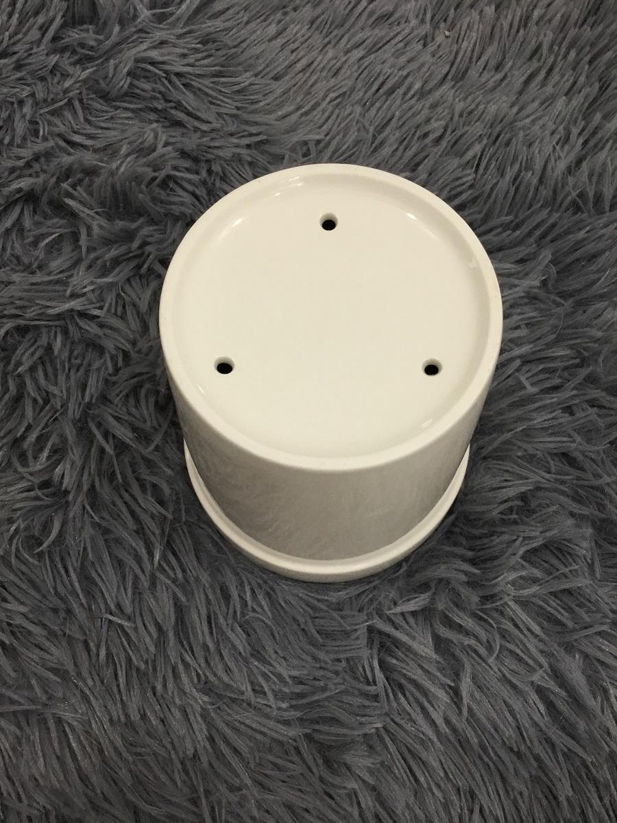 CHẬU TRẮNG CAO 12 CM - GỐM SỨ VIỆT