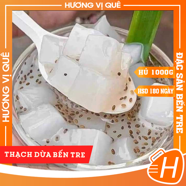 Thạch Dừa Bến Tre - Hủ 1000g - Đặc Sản Bến Tre