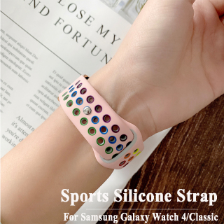 Màu tương phản Dây đeo silicon thể thao cho Samsung Galaxy Watch4 Classic thumbnail