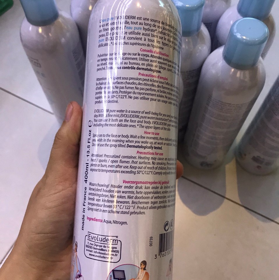 Xịt Khoáng Cấp Ẩm Làm Dịu Da Evoluderm Pháp