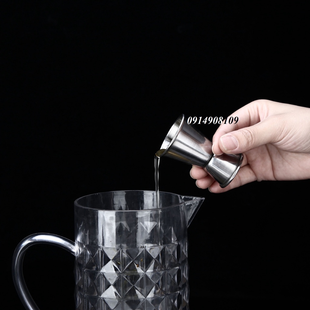 Zigger - ly đong inox 2 đầu inox