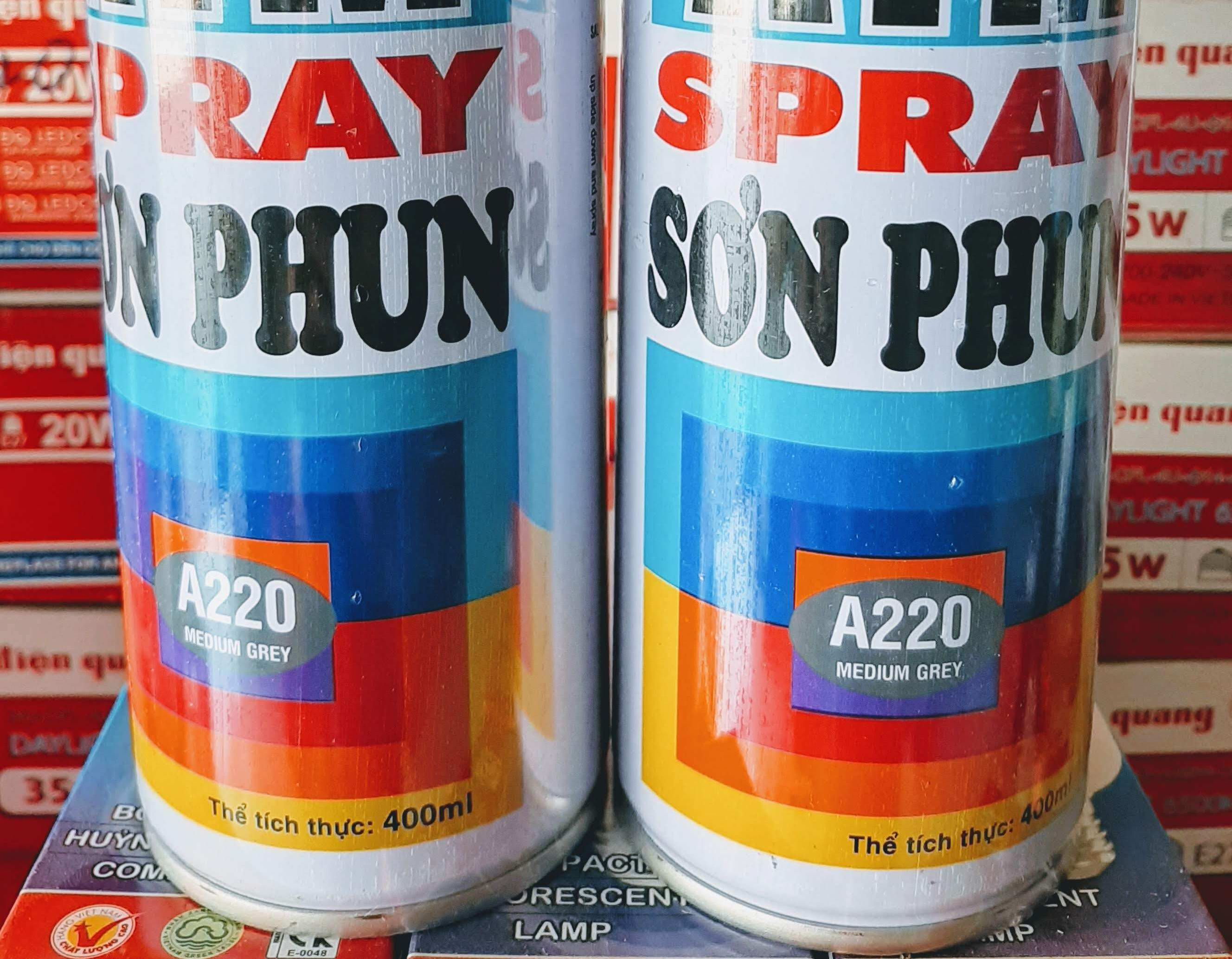 [Chính hãng] SƠN XỊT XÁM ĐẬM ATM A220 400ml - lưu ý thị trường xuất hiện hàng TQ nhái